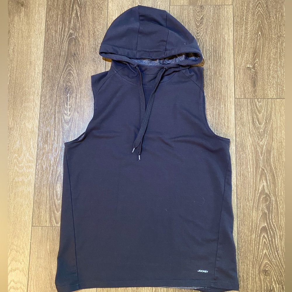 Jockey Sleeveless Hoodie- Men’s Small (Dark Gray)